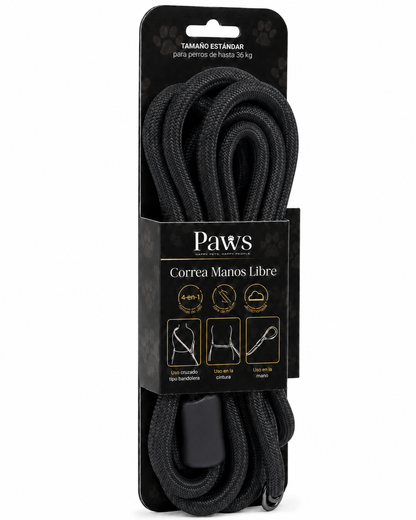 Correa Circular Paws - Negro